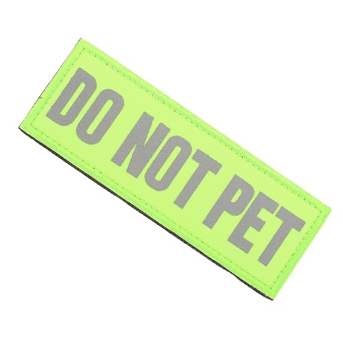 Hohopeti Reflektierender Servicehund Patch Do Not Pet aus Strapazierfähigem Nylon Sicherer Befestigungsverschluss Vielseitig für Hundeweste Geschirr Halsband Erhöhte Sichtbarkeit bei Nacht von Hohopeti