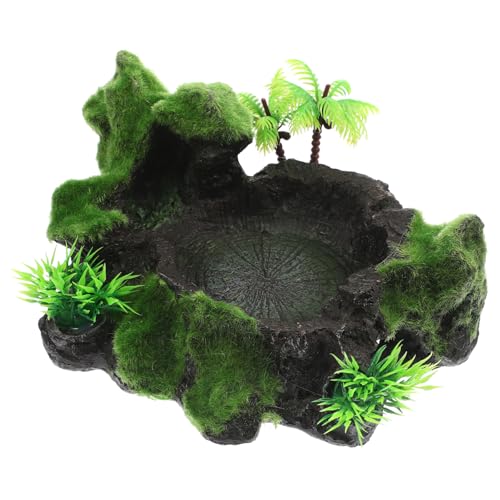 Hohopeti Reptilien Futternapf aus Widerstandsfähigem Harz mit Natürlichem Design Glatter Oberfläche gegen Entkommen von Futter Vielseitiger Wasserschale für Terrarien Geeignet für Hohopeti Reptilien Futternapf aus Widerstandsfähigem Harz mit Natürlichem Design Glatter Oberfläche gegen Entkommen von Futter Vielseitiger Wasserschale für Terrarien Geeignet für von Hohopeti