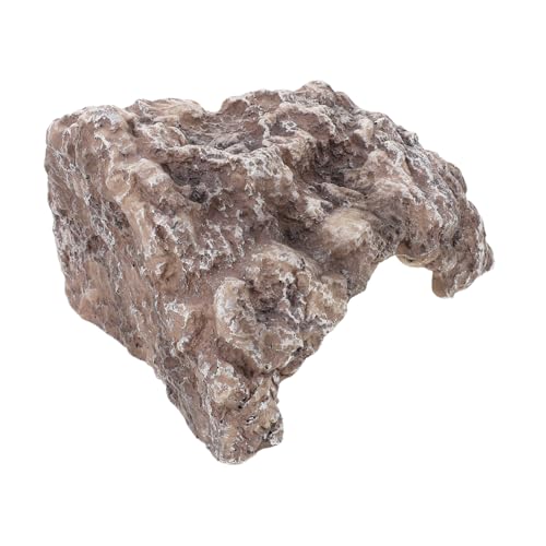 Hohopeti Reptilienversteck Felsen Höhle Aquarium Dekoration Kletterplattform Versteck für Eidechsen Frösche Schildkröten Schlangen Terrarium Glatte Oberfläche Pflegeleicht Fördert von Hohopeti