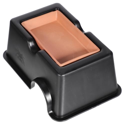 Hohopeti Reptilienversteck Keramik Futterstelle Feuchtigkeitsfreundlich Dunkle Höhle für Eidechsen Schlangen Skorpione Terrarien Zubehör Langlebig und Sicher von Hohopeti