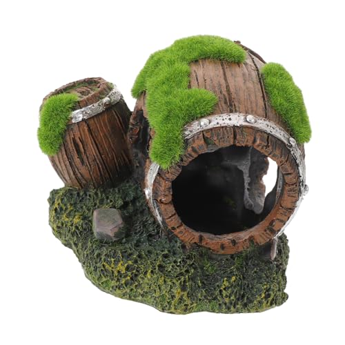 Hohopeti Resin Aquarium Cave mit Hohlem Tonne-Design Fischversteck und Garnelenversteck Stabile Fischhöhle für Betta Süßwasser Meerwasseraquarien Pflegeleichtes Aquariumdekor Hohopeti Resin Aquarium Cave mit Hohlem Tonne-Design Fischversteck und Garnelenversteck Stabile Fischhöhle für Betta Süßwasser Meerwasseraquarien Pflegeleichtes Aquariumdekor von Hohopeti