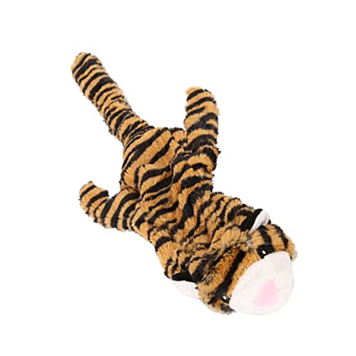 Hohopeti Robustes Tiger Kauspielzeug für Hunde mit Geräuschfunktion Langlebiges Plüschtier Sicherer Canvas Fördert Spielerisch bei Welpen Verhindert Zerstörungsverhalten für Aktives Kau von Hohopeti
