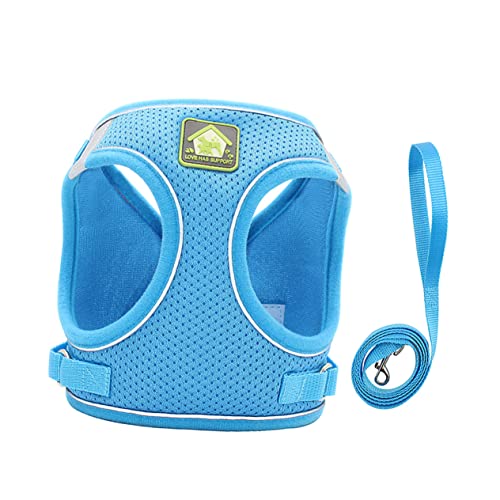 Hohopeti Hundegeschirr Mit Leine Atmungsaktive Und Reflektierende Brustgeschirr-Set Für Kleine Hunde Blau Xs Für Outdoor-aktivitäten Und Sicheres Spazierengehen Hohopeti Hundegeschirr Mit Leine Atmungsaktive Und Reflektierende Brustgeschirr-Set Für Kleine Hunde Blau Xs Für Outdoor-aktivitäten Und Sicheres Spazierengehen von Hohopeti