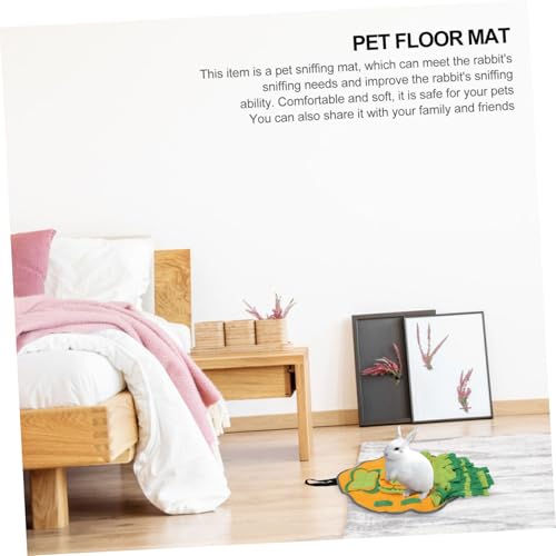 Hohopeti Schnüffelmatte für Kaninchen und Kleintiere Interaktive Slow Feeding Matte aus Weichem Material Fördert Artgerechtes Futterverhalten Training und Beschäftigung für Haustiere von Hohopeti