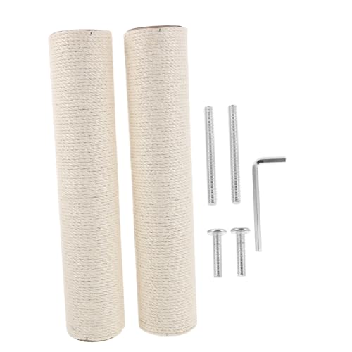 Hohopeti Sisal Kratzbaum Ersatzpfosten mit Schrauben Robuster Verschleißfester Kratzsäulen Nachfüllsatz für Indoor Katzenbaum Einfacher Austausch zum Schutz von Möbeln und Verlängerung der Hohopeti Sisal Kratzbaum Ersatzpfosten mit Schrauben Robuster Verschleißfester Kratzsäulen Nachfüllsatz für Indoor Katzenbaum Einfacher Austausch zum Schutz von Möbeln und Verlängerung der von Hohopeti