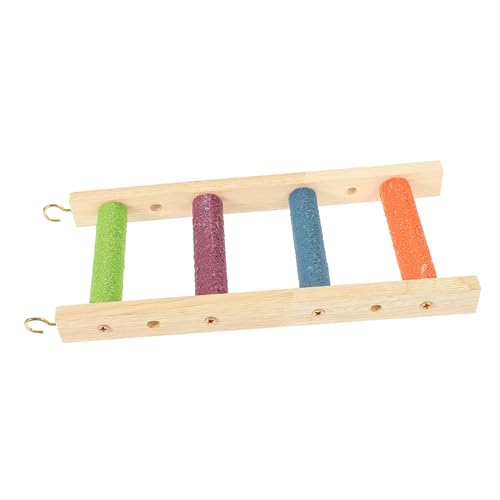 Hohopeti Papageien Kletterleiter Naturholz Stufige Spielzeugleiter Für Vögel Und Nagetiere Fördert Und Spiel Für Sittiche Hamster Und Andere Kleintiere von Hohopeti