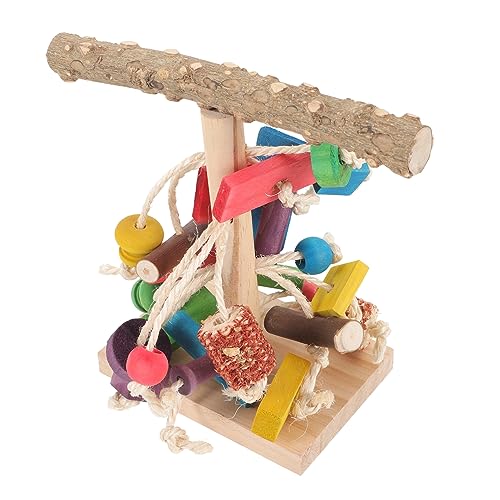 Hohopeti Natural Wood Parrot Perch Stand Für Vögel Robuste Und Dekorative Sitzstange Zur Vogeltraining Leicht Installierbar Für Papageien Und Wellensittiche von Hohopeti