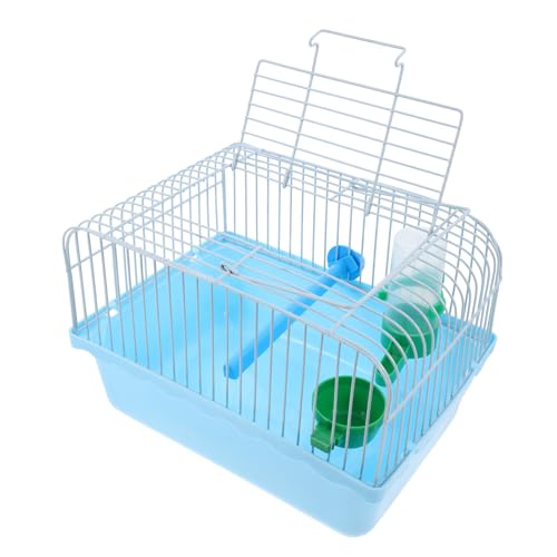 Hohopeti Tragbarer Vogelkäfig für Wellensittiche und Nymphensittiche Geräumiger Kleintier-transportkäfig aus Abs und Eisen mit Sitzstange Futter Wasserspender Robuster Hohopeti Tragbarer Vogelkäfig für Wellensittiche und Nymphensittiche Geräumiger Kleintier-transportkäfig aus Abs und Eisen mit Sitzstange Futter Wasserspender Robuster von Hohopeti