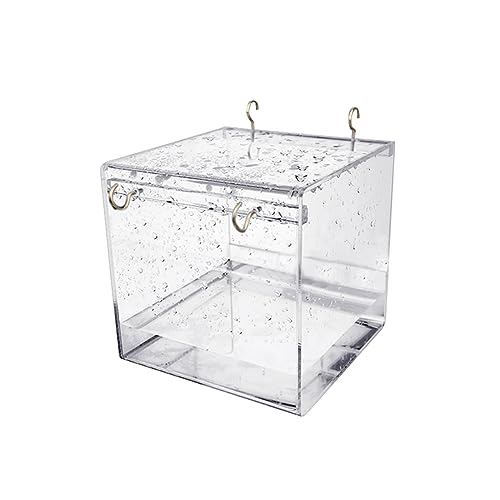 Hohopeti Transparente Große Papageien Badewanne mit Abdeckung Umweltfreundliches Kunststoff Vogelbad für Kleine Kanarienvögel Wellensittiche und Sittiche Geeignet für Vogelkäfig und Balkon von Hohopeti