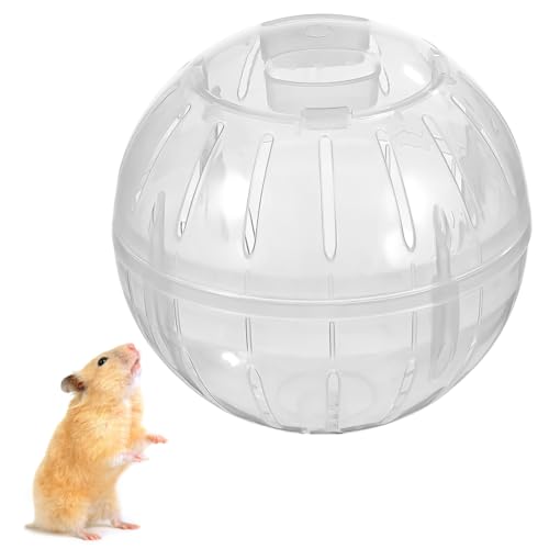Hohopeti Transparente Hamsterkugel mit Belüftung Waschbar und rutschfeste Laufkugel für Zwerghamster und Kleine Haustiere Fördert Bewegung und Spielspaß im Innenbereich von Hohopeti