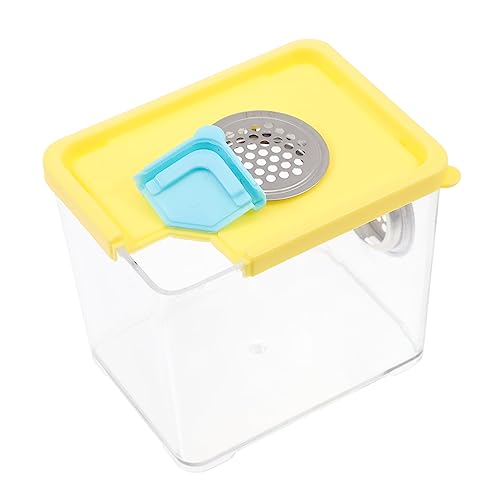 Hohopeti Transparente Reptilien fütterungsbox aus Robustem Material Lichtdurchlässig und Verschleißfest Kompakt und Leicht als Praktischer Halter für Spinnen und Kleine Zufällige Farbe von Hohopeti