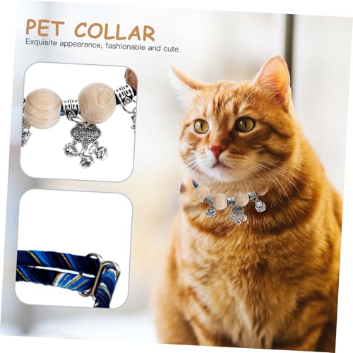 Hohopeti Verstellbares Baumwoll katzenhalsband mit Glöckchen und Quaste Sicherer Weicher Katzenkragen für Kätzchen und Katzen Modisches Zubehör für Täglichen Gebrauch Blau Xs von Hohopeti