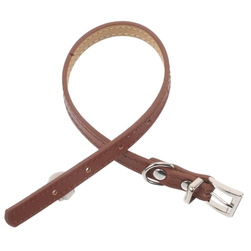 Hohopeti Verstellbares Flexibles Pu-hundehalsband für Welpen und Leichtes Verstellbares Halsband mit Sicherem Verschluss Komfortabel für Kleine Hunde und Modisches Zubehör S von Hohopeti