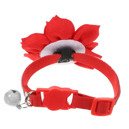 Hohopeti Verstellbares Verschleißfestes Katzen und Hundehalsband mit Funkelnden Strasssteinen Bequemes Dekoratives Welpenhalsband mit Glöckchen für Alltag Party und Fotoshootings von Hohopeti