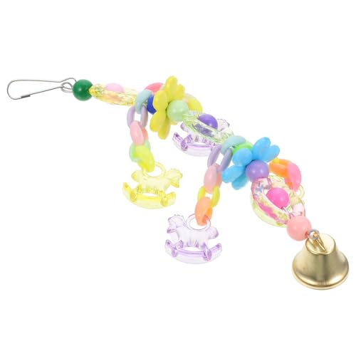 Hohopeti Papagei Beißschnur Spielzeug Acryl Perlen Glocke Für Vogel Spielzeit Zufällige Farbe Hohopeti Papagei Beißschnur Spielzeug Acryl Perlen Glocke Für Vogel Spielzeit Zufällige Farbe von Hohopeti
