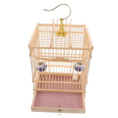 Hohopeti Vogelkäfig Rechteckig Langlebig Vogelhaus für Goldfinken Zosterops Vielseitig für Innen Balkon Naturnahes Design mit Einfachem Türverschluss Dekorativer Hängender Käfig Hohopeti Vogelkäfig Rechteckig Langlebig Vogelhaus für Goldfinken Zosterops Vielseitig für Innen Balkon Naturnahes Design mit Einfachem Türverschluss Dekorativer Hängender Käfig von Hohopeti