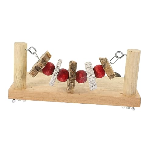 Hohopeti Parakeet Perch Plattform Mit Kauspielzeug Für Papageienkäfig Zufällige Farben Sicheres Spielzeug Für Vögel Für Wellensittiche Und Nager von Hohopeti