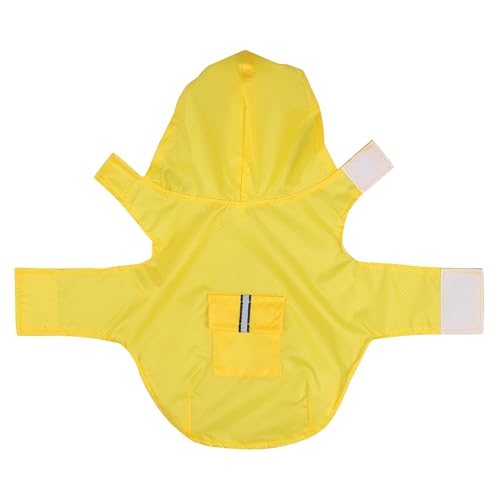 Hohopeti Wasserdichter Hunde Regenmantel mit Kapuze Reflektierend Verstellbar aus Robustem Polyester für Kleine und Mittlere Hunde Sicherer Outdoor Schutz bei Regen von Hohopeti