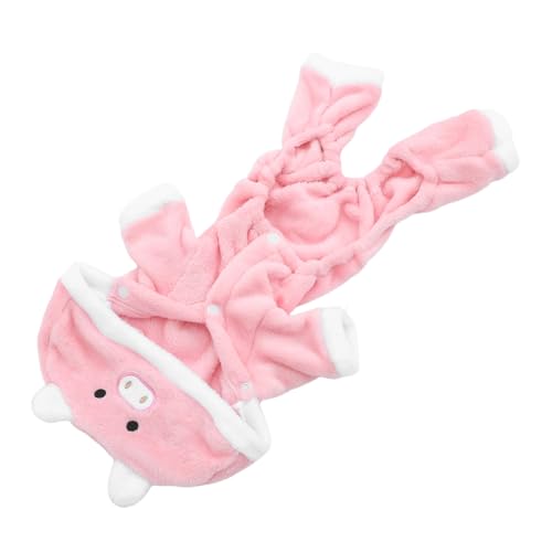 Hohopeti Weihnachtlicher Haustier-Hoodie Pig Design Kuscheliges Korallenfleece Warm Gemütlich Kapuzenpullover für Hunde und Katzen Kostüm für Halloween und Neujahrsfeiern von Hohopeti