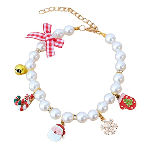 Hohopeti Dekorativer Katzenhalsband Mit Glocke Und Perlen Für Katzen Und Kätzchen Für Partys Weihnachten Und Tägliches Tragen von Hohopeti