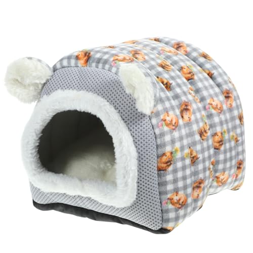 Hohopeti Schlafhaus für Meerschweinchen gemütliches weiches Betthaus für den Winter waschbares Haustierbett Nest für Kleintiere von Hohopeti