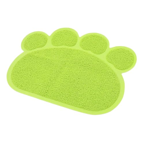 Hohopeti rutschfeste Grüne Katzenstreu Futtermatte aus Leicht zu Reinigendem Material Auslaufsicherer Schutz für Boden Vielseitig als Katzenklo Fressplatzunterlage Geeignet von Hohopeti
