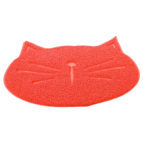 Hohopeti rutschfeste Katzen Futtermatte aus PVC Wasserabweisend Niedliche Katzenform Napfunterlage für Sauberen Boden und Komfortables Füttern Einfach zu Reinigen Langlebig von Hohopeti