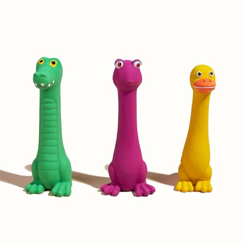 Hoiasem Quietschendes Latex-Hundespielzeug, stehend, Tier, Welpen, Apportieren, interaktives Spielen für kleine und mittelgroße Hunde, 3 Stück Hoiasem Quietschendes Latex-Hundespielzeug, stehend, Tier, Welpen, Apportieren, interaktives Spielen für kleine und mittelgroße Hunde, 3 Stück von Hoiasem