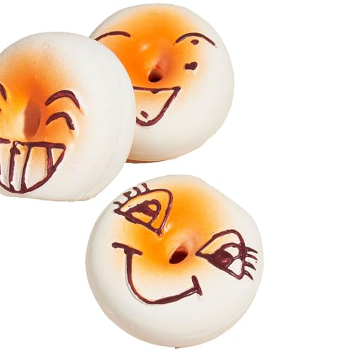 Hoiasem Smile Face Quietschspielzeug für Hunde, weiches Latex, Quietschbälle für Welpen, kleine Hunde, 3 Stück/Set Hoiasem Smile Face Quietschspielzeug für Hunde, weiches Latex, Quietschbälle für Welpen, kleine Hunde, 3 Stück/Set von Hoiasem