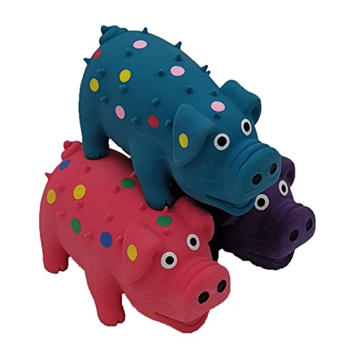 Mini-Hundespielzeug aus Latex, 10,2 cm, quietschend, 3 Stück von Hoiasem