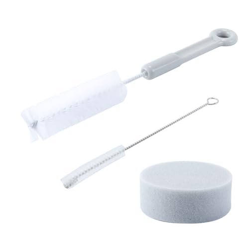 Hoite 3-teiliges Reinigungsset für Haustier-Tränkbrunnen, Schwamm-Tränke-Strohhalm-Reinigungsbürste für Futternapf, PetDispenser von Hoite