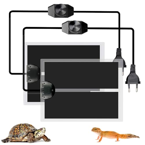 Hojalis 2PCS Reptil Heizmatten, 14W Heizmatte für Terrarium, Terrarium Heizmatte mit Temperaturregelung, Einstellbar Reptile Wärmekissen für Reptilien Eidechse Schlangen Gecko Schildkröte (28x28CM) Hojalis 2PCS Reptil Heizmatten, 14W Heizmatte für Terrarium, Terrarium Heizmatte mit Temperaturregelung, Einstellbar Reptile Wärmekissen für Reptilien Eidechse Schlangen Gecko Schildkröte (28x28CM) von Hojalis