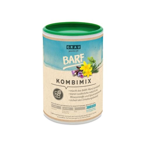 GRAU - das Original - BARF-KombiMix, Komplettmischung zum BARFEN, natürliche Rundumversorgung, 1er Pack (1 x 400 g), Ergänzungsfuttermittel für Hunde von Grau