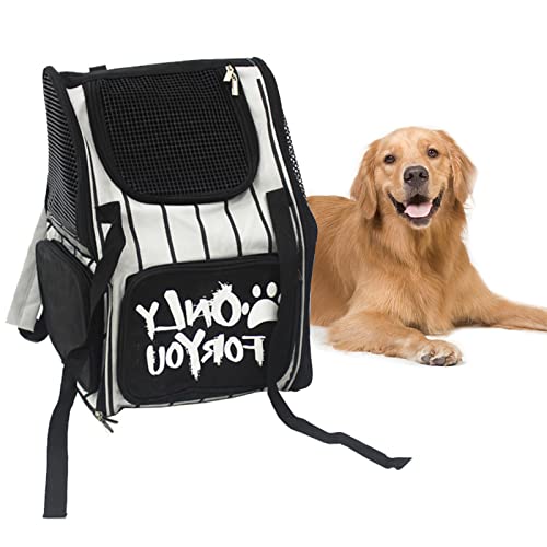 Holdes Belüfteter Rucksack für Hunde | Belüfteter Rucksack für Katzen, ausziehbar, mit Transporttaschen für Hunde, Sonnenblende, Transporttasche für Haustiere, Reisetasche von Holdes