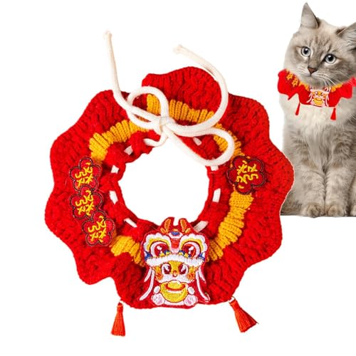 Holdes Gestricktes Halsband für Katzen, gestrickte Halsbänder für Katzen | handgefertigte Haustierhalsbänder mit verstellbarem Seil – handgefertigtes Welpenhalsband Holdes Gestricktes Halsband für Katzen, gestrickte Halsbänder für Katzen | handgefertigte Haustierhalsbänder mit verstellbarem Seil – handgefertigtes Welpenhalsband von Holdes