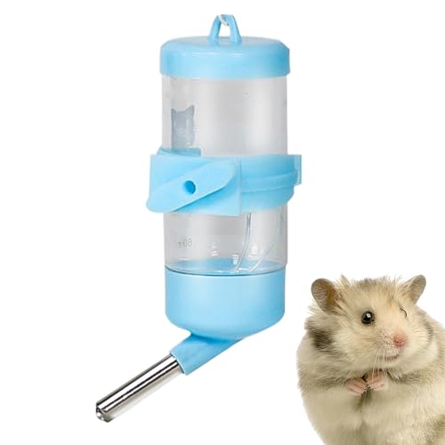 Holdes Hamster Trinkflasche,Wasserspender Für Rennmäuse - Tropffreier Trinkautomat Kleintierkäfigzubehör Für Hamster Rennmaus Frettchen Igel von Holdes