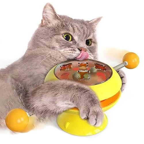Holdes Katzenspinner, interaktives Katzentrainingsspielzeug | Saugnapf für Katzenspinner | Spielzeug für Katzen im Innenbereich, Zahnbürste für Katzen, Beißspielzeug für Kätzchen, Holdes Katzenspinner, interaktives Katzentrainingsspielzeug | Saugnapf für Katzenspinner | Spielzeug für Katzen im Innenbereich, Zahnbürste für Katzen, Beißspielzeug für Kätzchen, von Holdes