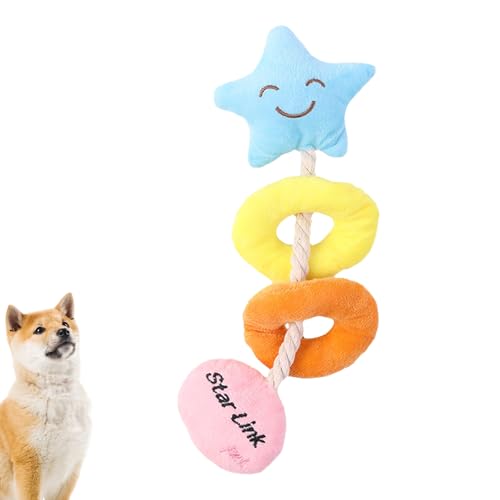 Holdes Pet Bite Quietschspielzeug - Cartoon-Hunde-Plüschtier - Weiches und bequemes interaktives Hundespielzeug zur Zahnreinigung von Holdes