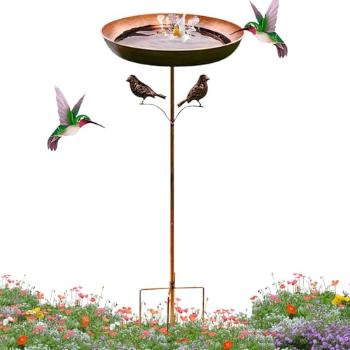 Holdes Vogeltränke für den Außenbereich – freistehendes Becken | Vogelbad aus Metall, wetterfest, 82 cm, für Garten, Terrasse, Hof Holdes Vogeltränke für den Außenbereich – freistehendes Becken | Vogelbad aus Metall, wetterfest, 82 cm, für Garten, Terrasse, Hof von Holdes
