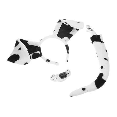 Holibanna 1 Satz Tierwelpen-kostümzubehör Falsche Nase Tierkostümzubehör Für Hunde Stirnband Für Welpenohren Kostüm-welpenohren-Stirnband Schwanzprop Cosplay-hundeohr-Stirnband Eisendraht von Holibanna