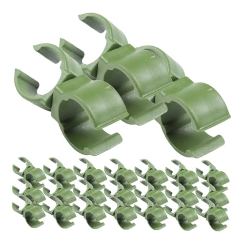 Holibanna 50Stücke Pflanzen Spalier Befestigungsschnallen Wiederverwendbare Gartenstützclips für Kletterpflanzen Langlebige Kunststoffschnallen für Stabile Pflanzengitter und Rahmen von Holibanna