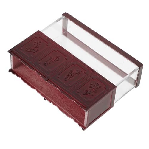 Holibanna Mini Red Ming Fish Tank Dekoration Spielzeugfisch Schreibtisch-Aquarium dekorativ Mikro Miniaturmodelllandschaft Mini-Aquarium- Puppenhaus-Miniaturen Acryl von Holibanna