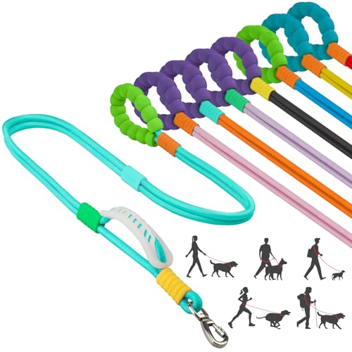 Hundeleine mit doppeltem Griff, strapazierfähig, 1,5 m, doppeltes Nylonseil, Crossbody-Leine mit Griff, verstellbare Taille, für kleine, mittelgroße und große Hunde, Grün Hundeleine mit doppeltem Griff, strapazierfähig, 1,5 m, doppeltes Nylonseil, Crossbody-Leine mit Griff, verstellbare Taille, für kleine, mittelgroße und große Hunde, Grün von HolierHigh