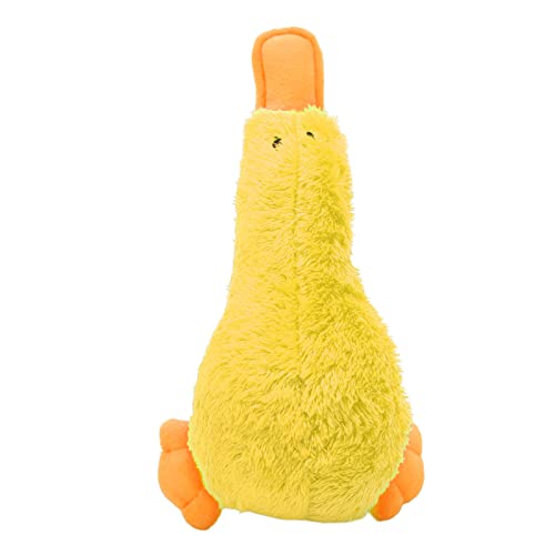 Holigie Quietschende Plüschhundspielzeug, interaktiver Spaß niedliche Ente Weiche Biss Widerstand Plüsch Hunde kauen Spielzeug für Hunde Welpen Haustiere Haustiere (Yellow) von Holigie