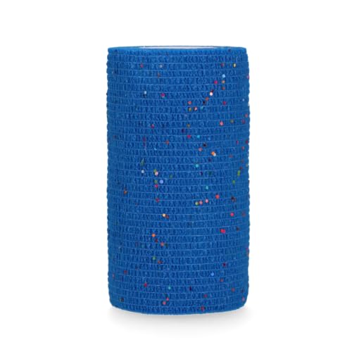 Excellent Bandage Animal - Bandage für Tiere - Selbstklebend - Elastisch - 10 cm x 2,3-4,5 m - Glitter - Blau von Holland Animal Care