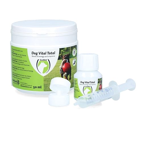 Excellent Dog Vital Total mit Dosierer - Ergänzungsfuttermittel für Hunde - mit Dosierspritze - für zusätzliche Energie - zur Unterstützung nach Operationen - für Hunde von Holland Animal Care