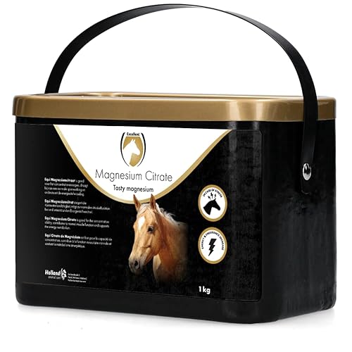 Excellent Equi Magnesium Citrate - 1kg - Gut für die Konzentration, trägt zu Einer normalen Muskelfunktion bei und unterstützt den Energiestoffwechsel - Geeignet für Pferde von Holland Animal Care