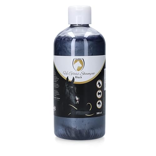 Excellent Hi Gloss Shampoo Black ist EIN Farbshampoo für Pferde, durch die Verwendung des pH-neutralen Shampoos bekommt Ihr Pferd Wieder eine schöne Schwarze Farbe! von Holland Animal Care