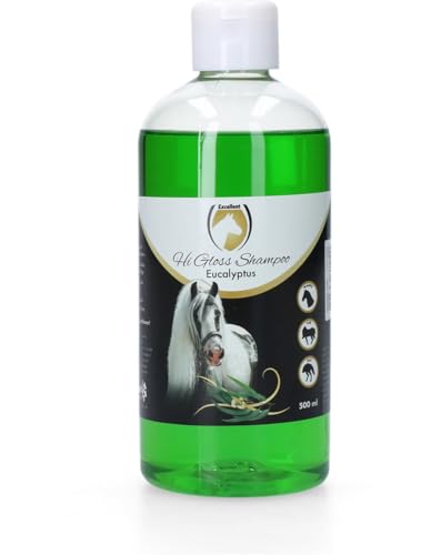 Excellent Hi Gloss Shampoo Eukalyptus - 500 ml - Pferd - Reinigendes und Pflegendes Shampoo - Mit Conditioner - für Schweif und Mähne von Holland Animal Care