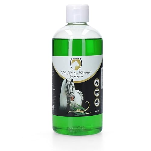 Excellent Hi Gloss Shampoo Eukalyptus - 500 ml - Pferd - Reinigendes und Pflegendes Shampoo - Mit Conditioner - für Schweif und Mähne von Holland Animal Care